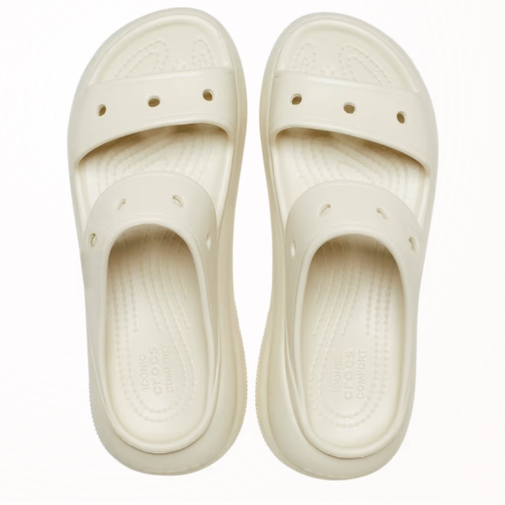 Crocs Crush Platform Slide Sandals Size 8 Women’s Beige